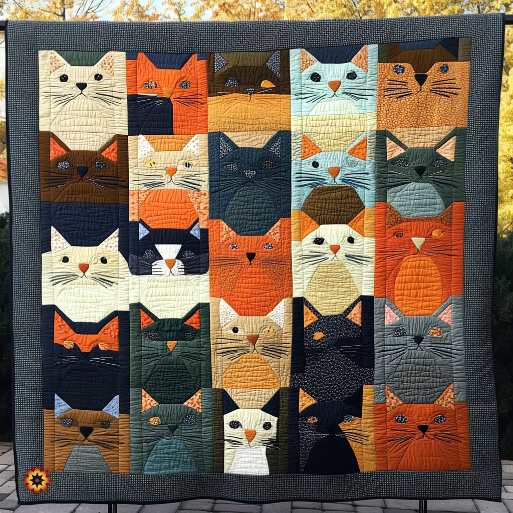 Abstract Cat Quilt Blanket Sofa Throw Blanket Christmas Gift Ideas For Cats